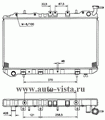 Радиатор охлаждения Nissan Primera 90-99 P10 1.8, 2.0 M.T O.E.21410-62J01, 21410-62J00