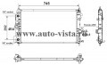 Радиатор охлаждения двигателя Chevrolet Cruze 1.6-1.8 AT 2009-